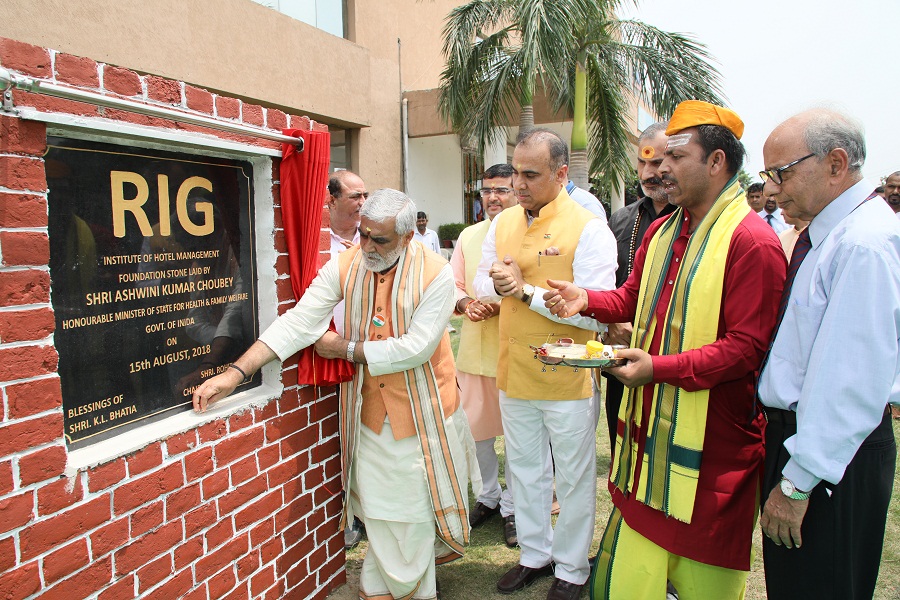 Foundation Stone laying function in RIG Institute in Greater Noida